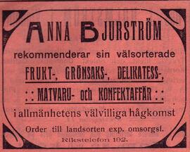 Anna Bjurstöms arkiv