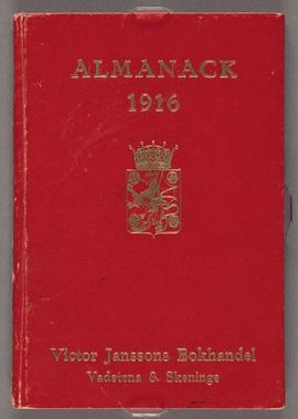 Almanacka 1916, med anteckningar.