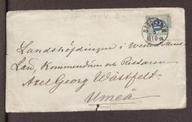 Två brev från konung Oscar II till landshövdingen i Västerbotten